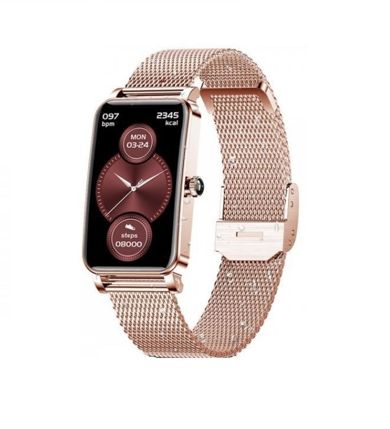 Zegarek Smartwatch damski na bransolecie Hagen Rose Gold HC1.jpg
